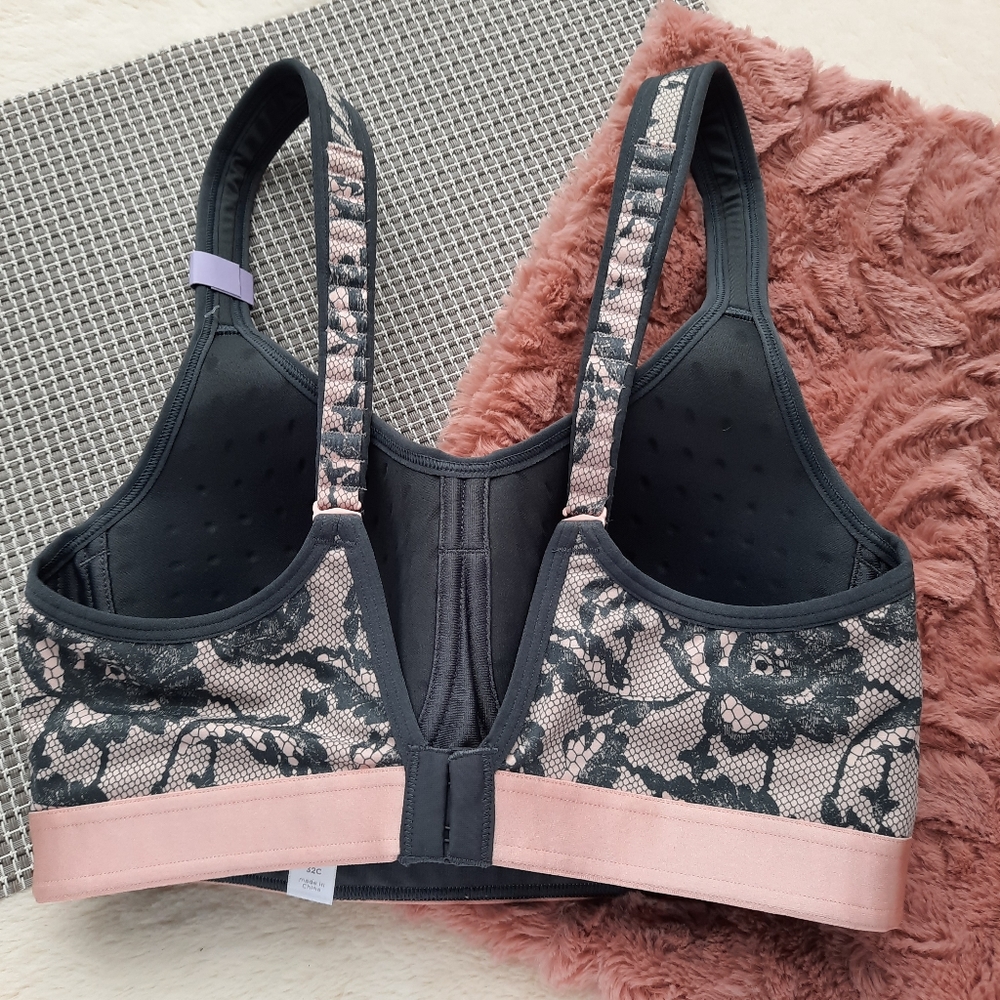 Cacique Lane Bryant Sport High Impact Underwire Sports Bra 32C NEW Pink - Picture 5 of 12
